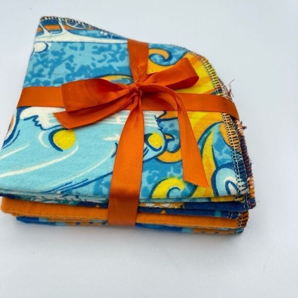 Set of 4 not paper towels napkins ecofriendly green house warming mushroom orang - Picture 4 of 10